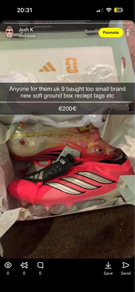 Adidas predators uk9 SG