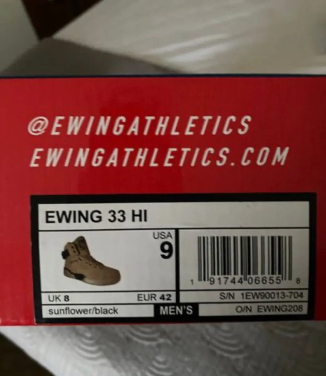 BNWT Patrick Ewing Men's 33 HI Black Size 8UK - Image 2