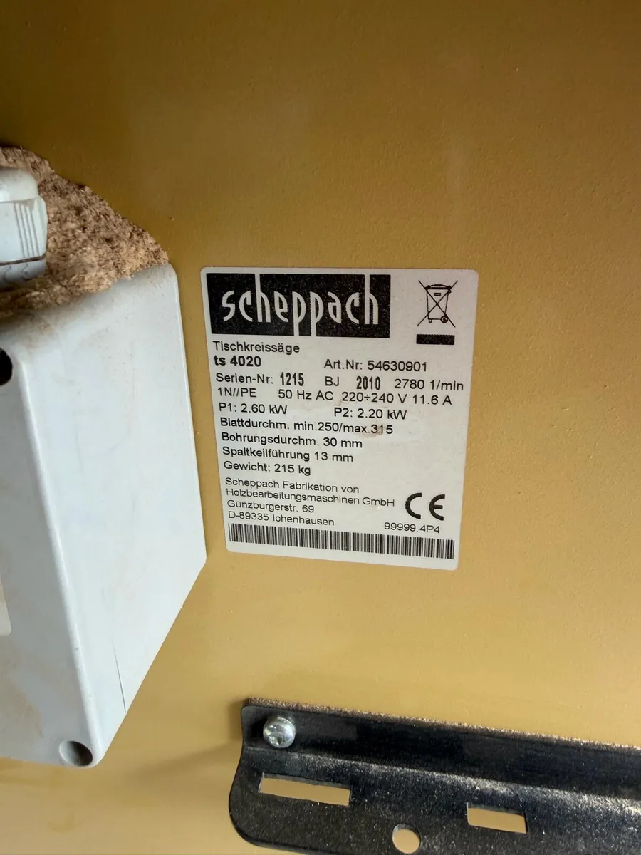 Ex school single phase panel saw - Image 3