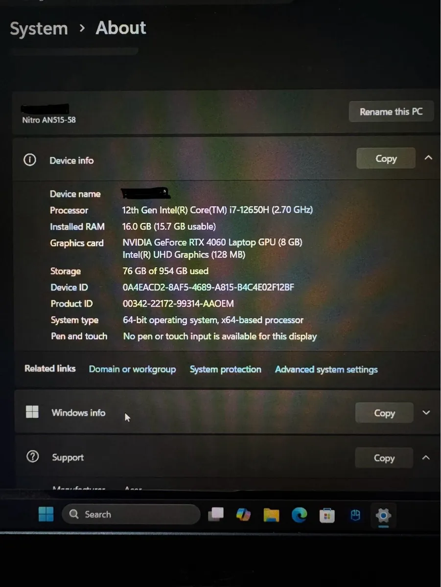 Acer Nitro 5 i7 RTX 4060 16GB RAM 1TB SSD -EXELENT - Image 2