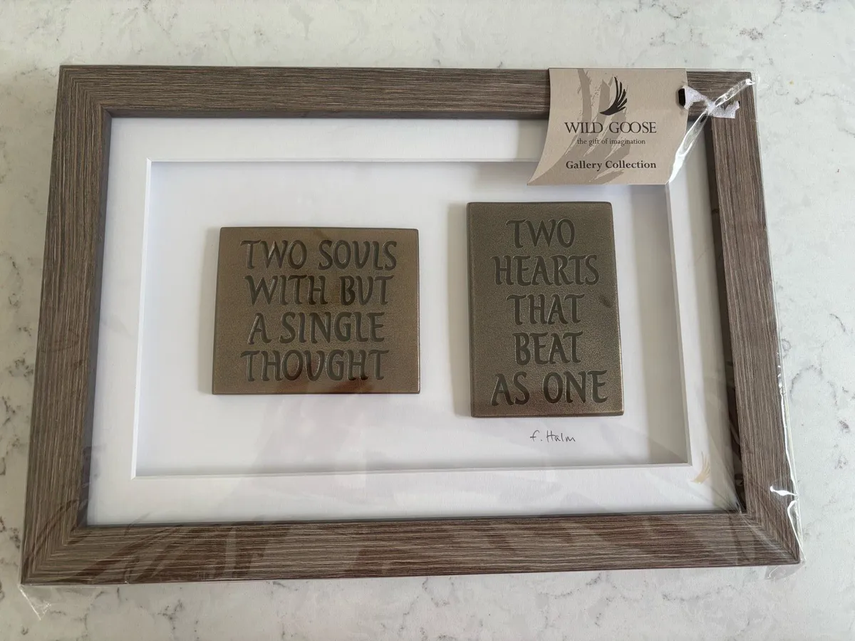 Framed Romantic ‘Wild Goose’ Wall Hanging - Image 1