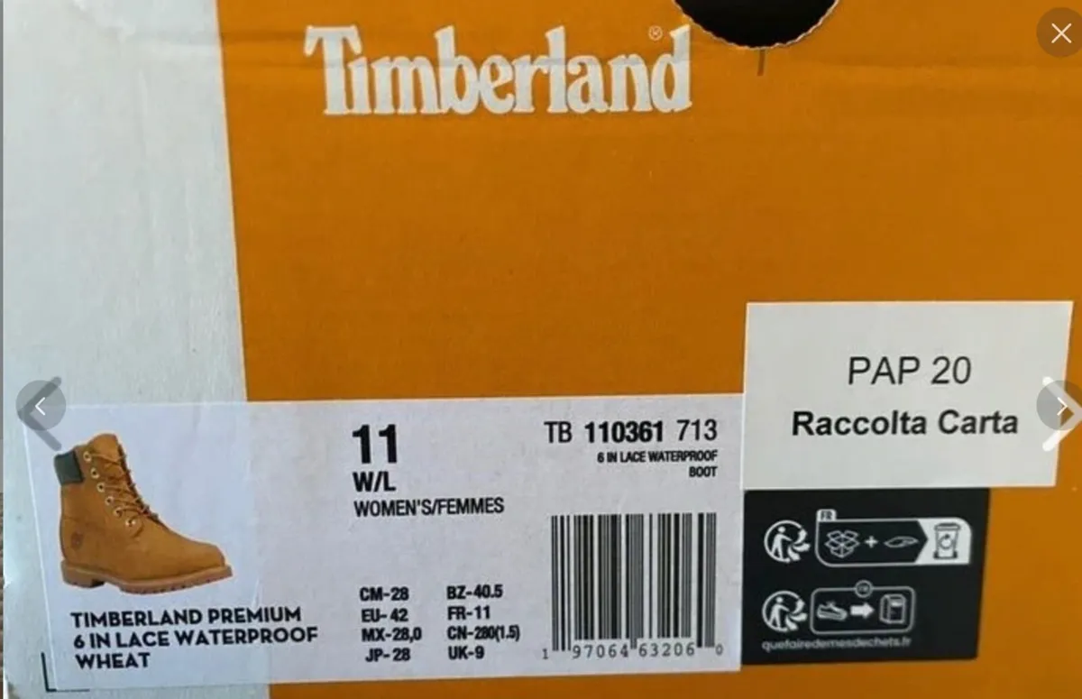 BNWT Timberland Boots 6-Inch Natural Size 9UK - Image 4