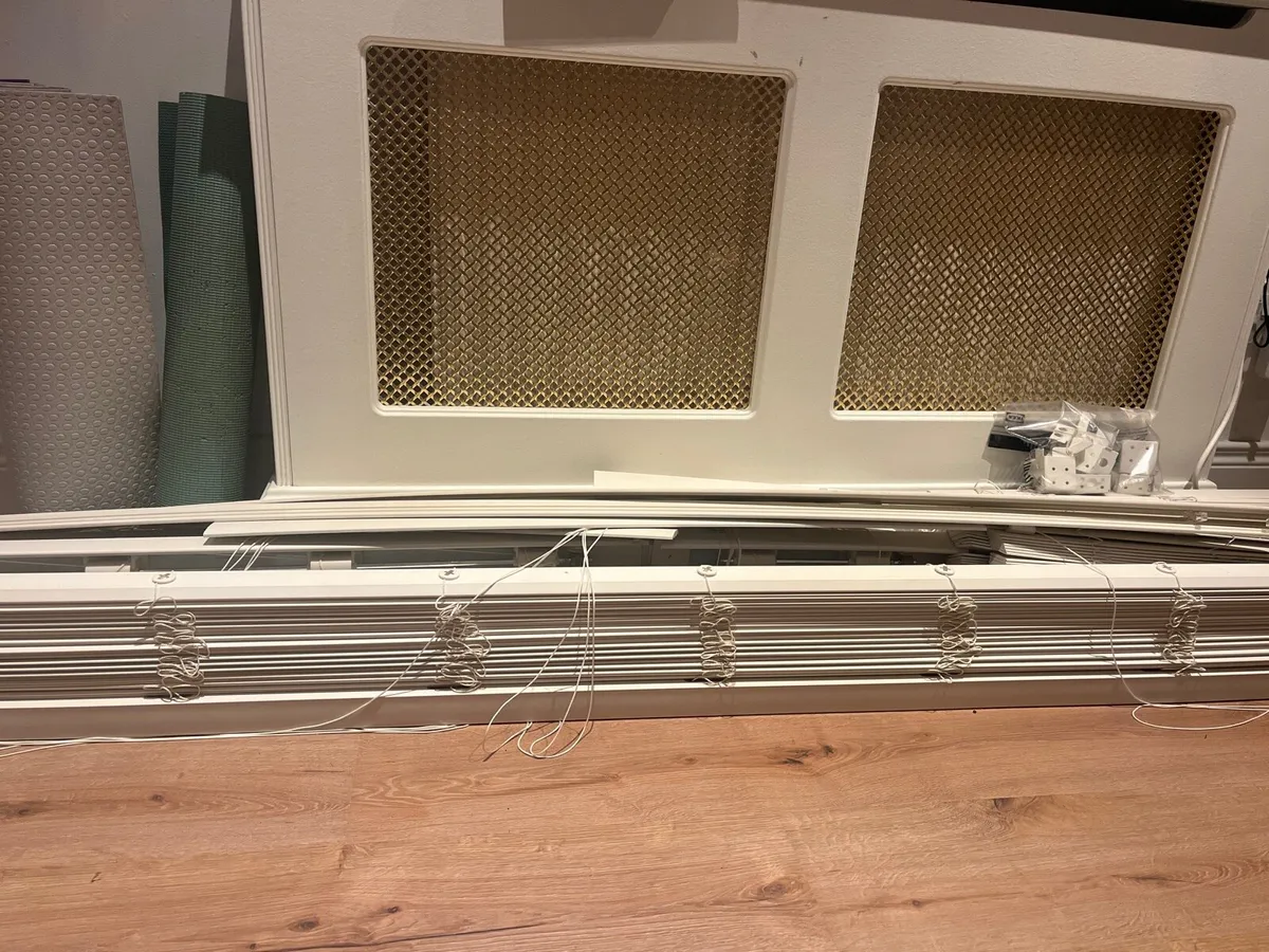 Navy Roller Blind and Venetian Blinds