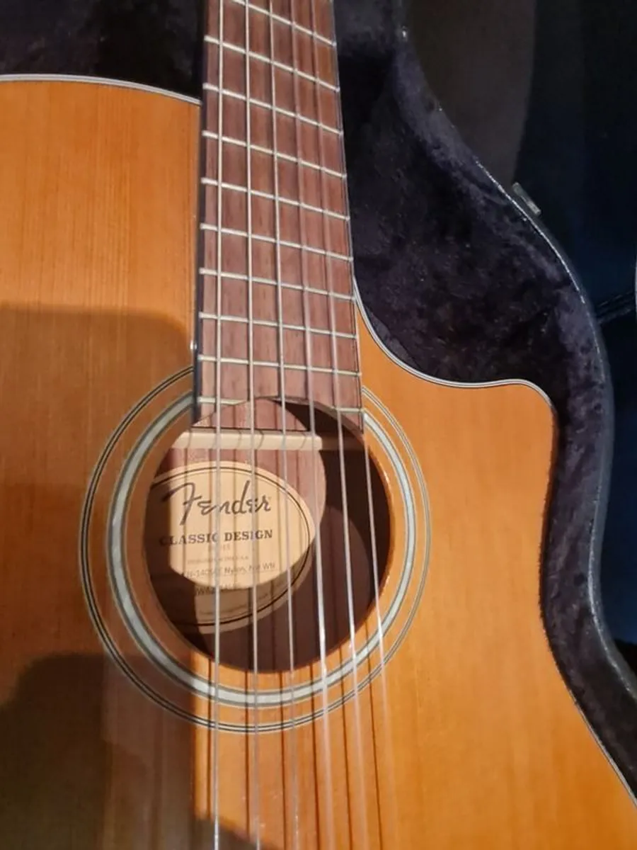 Fender CN-140SCE Thinline Natural - Image 2