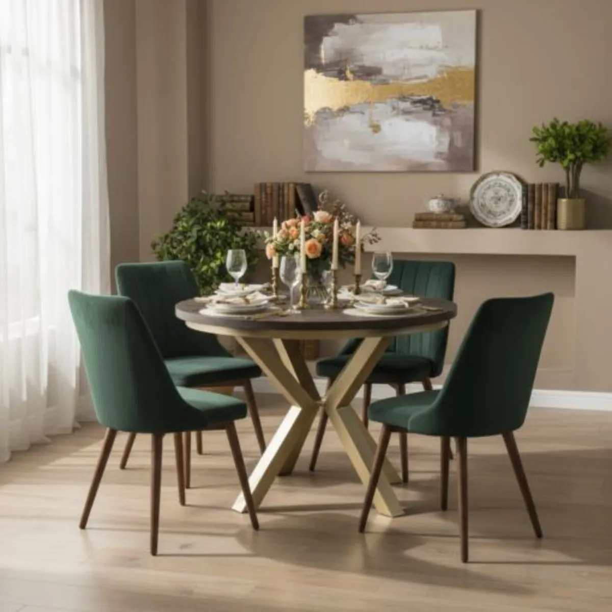 Jupiter X-Frame Loft Dining Table from 100-140cm - Image 4