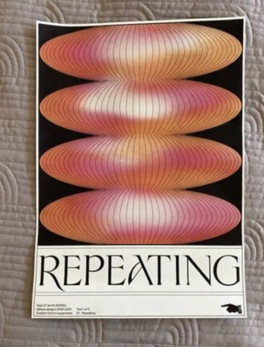 Repeating - Cool Print - Unframed - Image 1