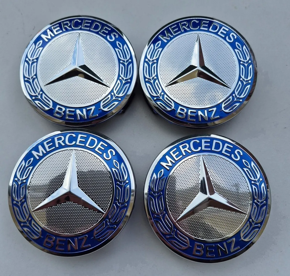 4 x Mercedes Centre Cap (Light Blue) FREE POST - Image 1