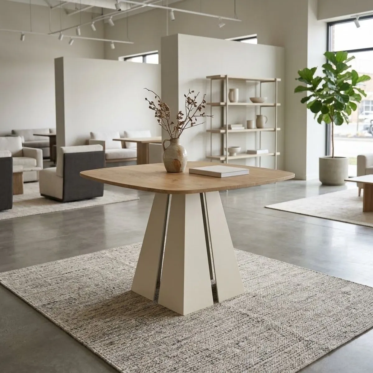 NOVARA Round-to-Oval Extendable Dining Table - Image 1