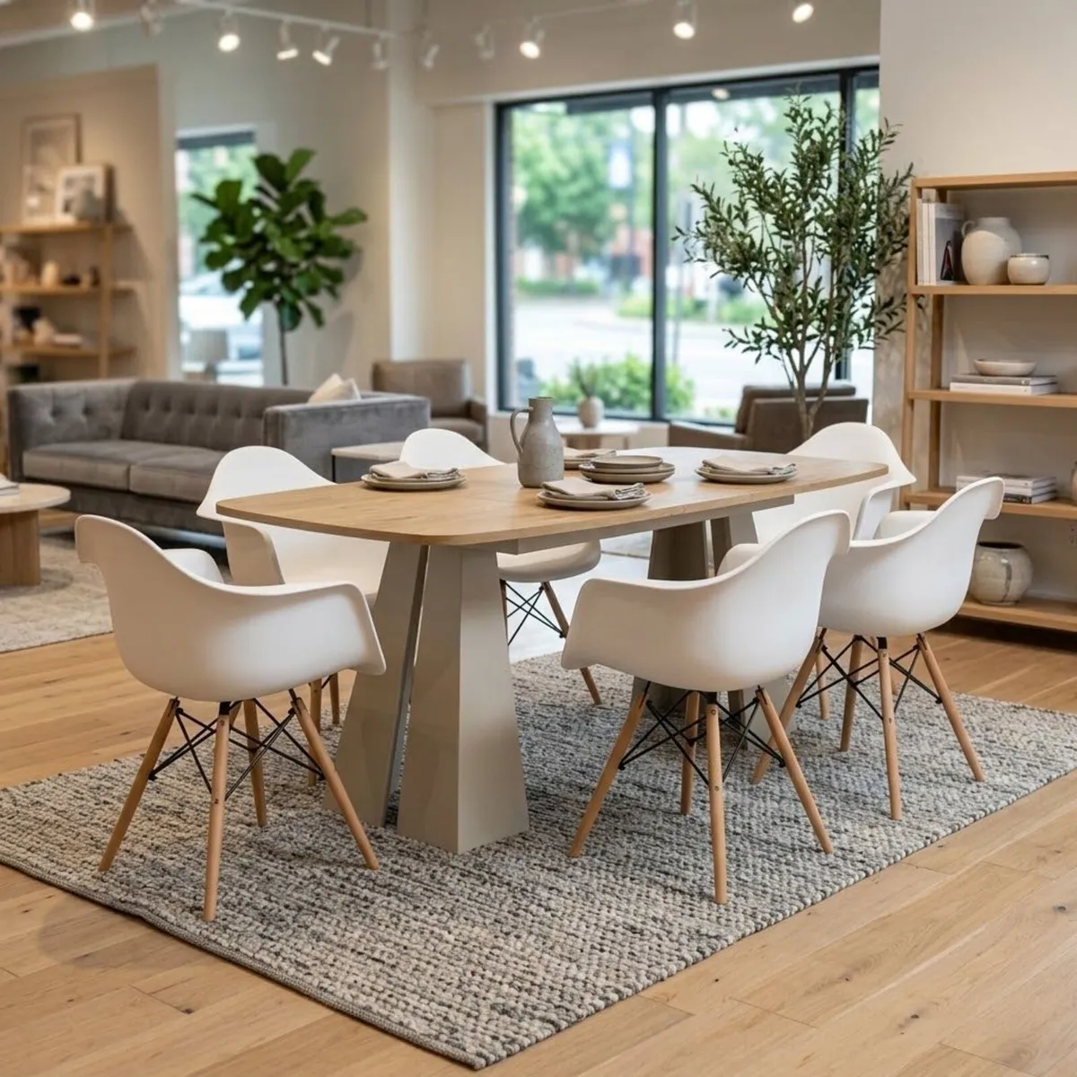 NOVARA Round-to-Oval Extendable Dining Table - Image 2