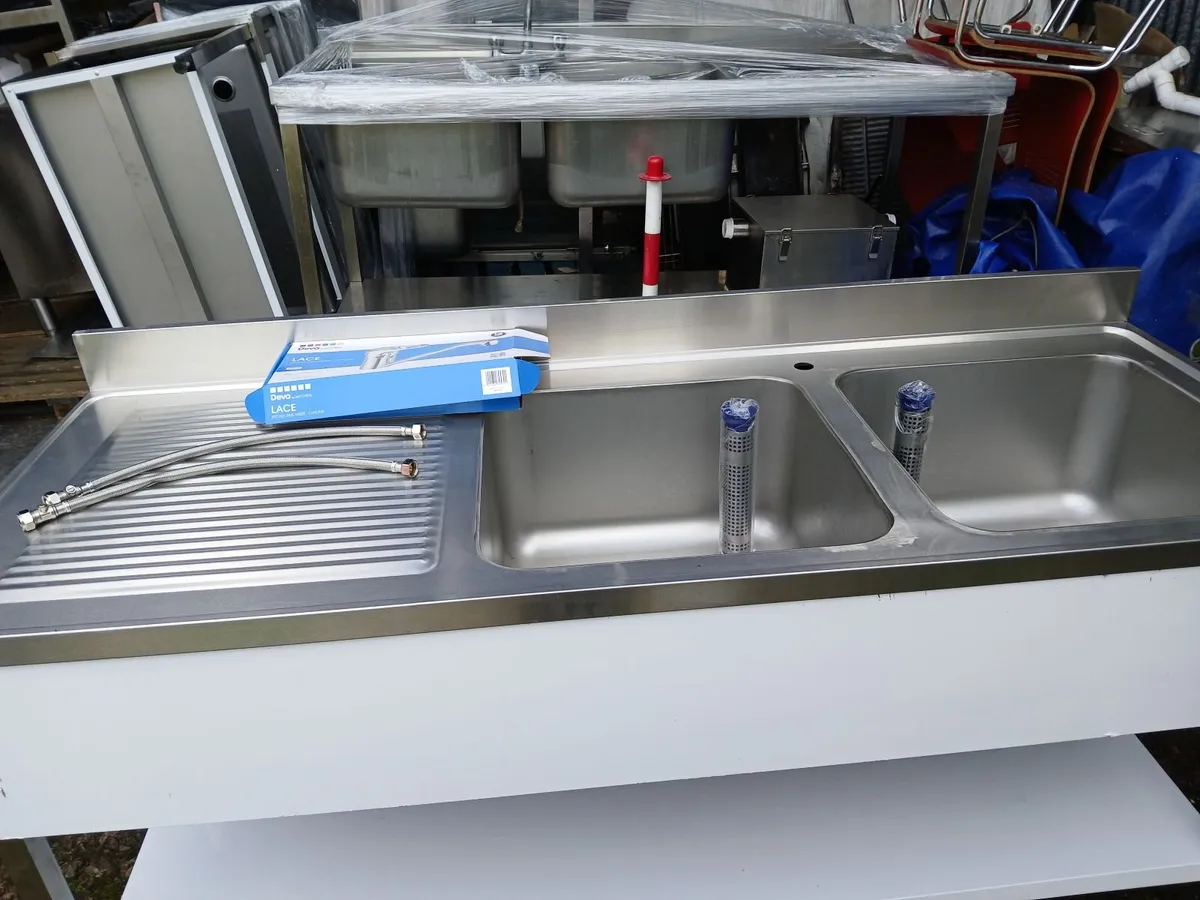 Staneless steel cabbinet double sink unit - Image 4