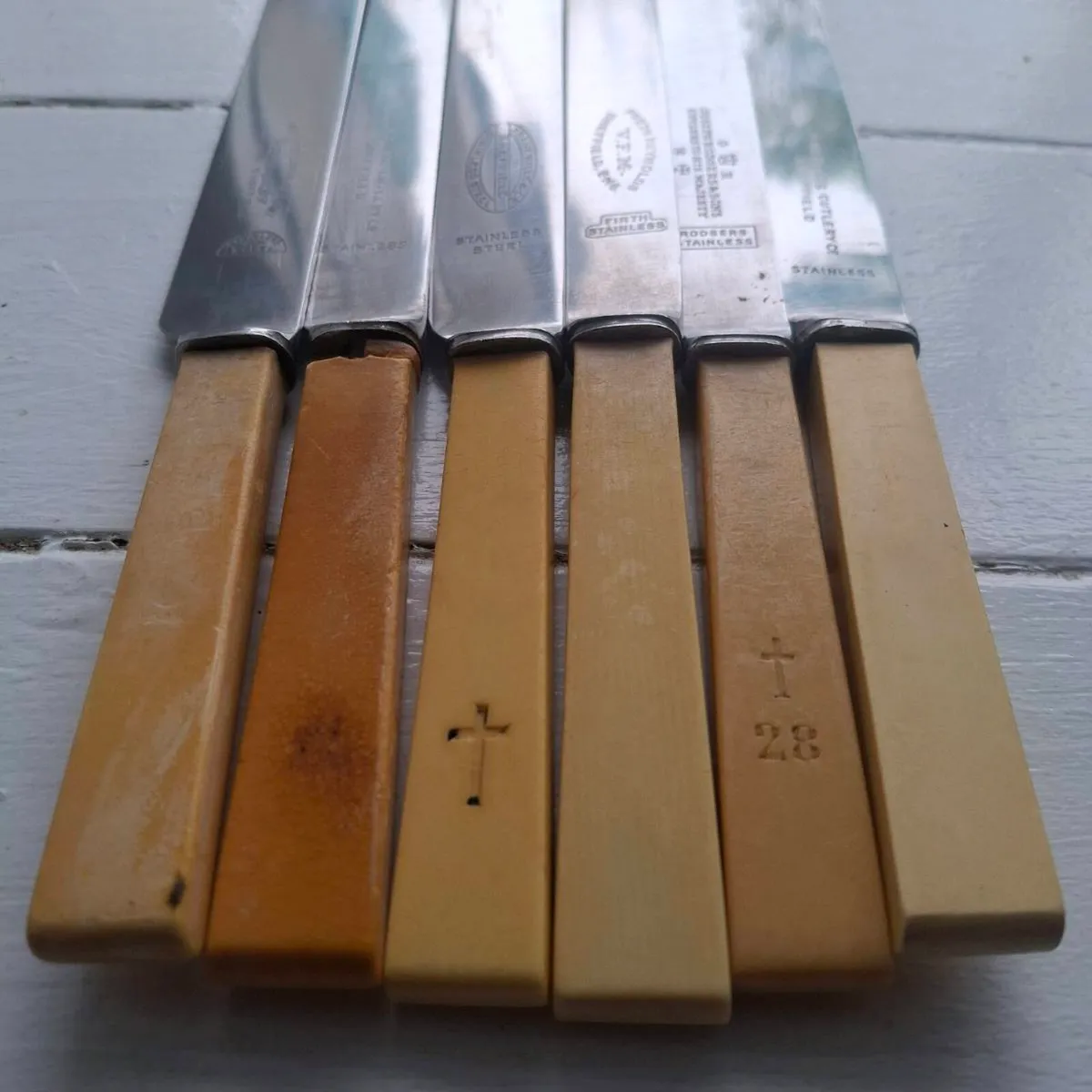 Faux Bone Handle Butter Knives - Image 1