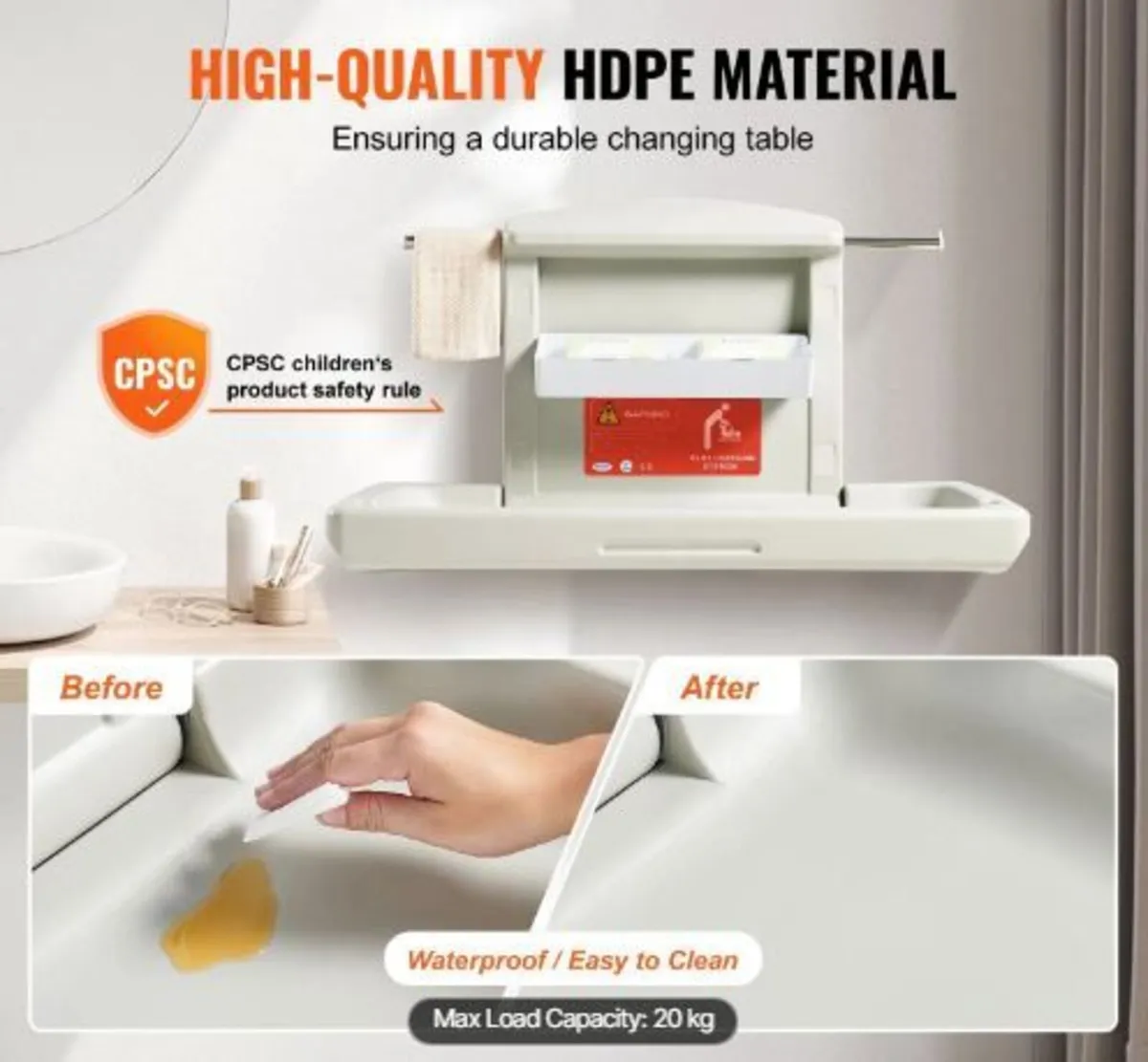 Wall-Mounted Baby Changing Station - Image 2