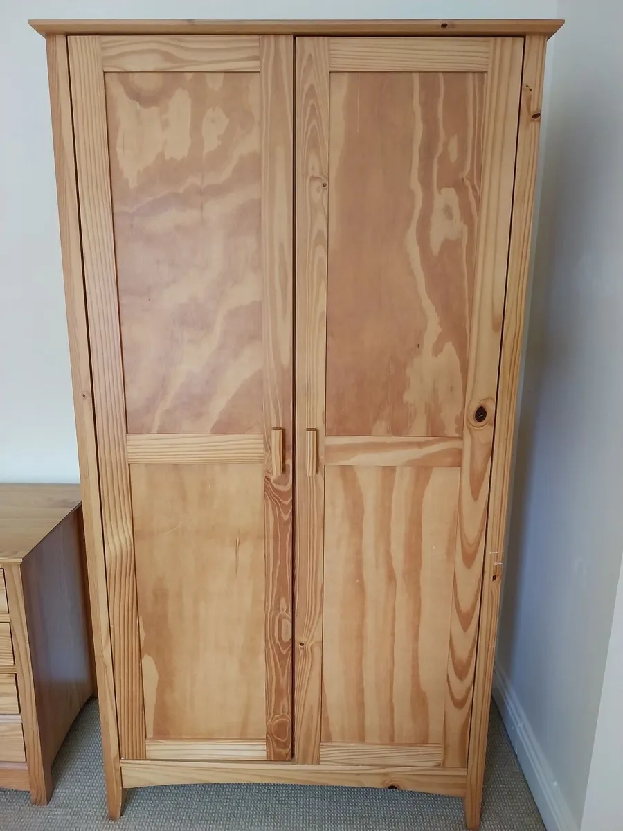 Solid Wood Chest of Drawers & Wardrobe - Image 2