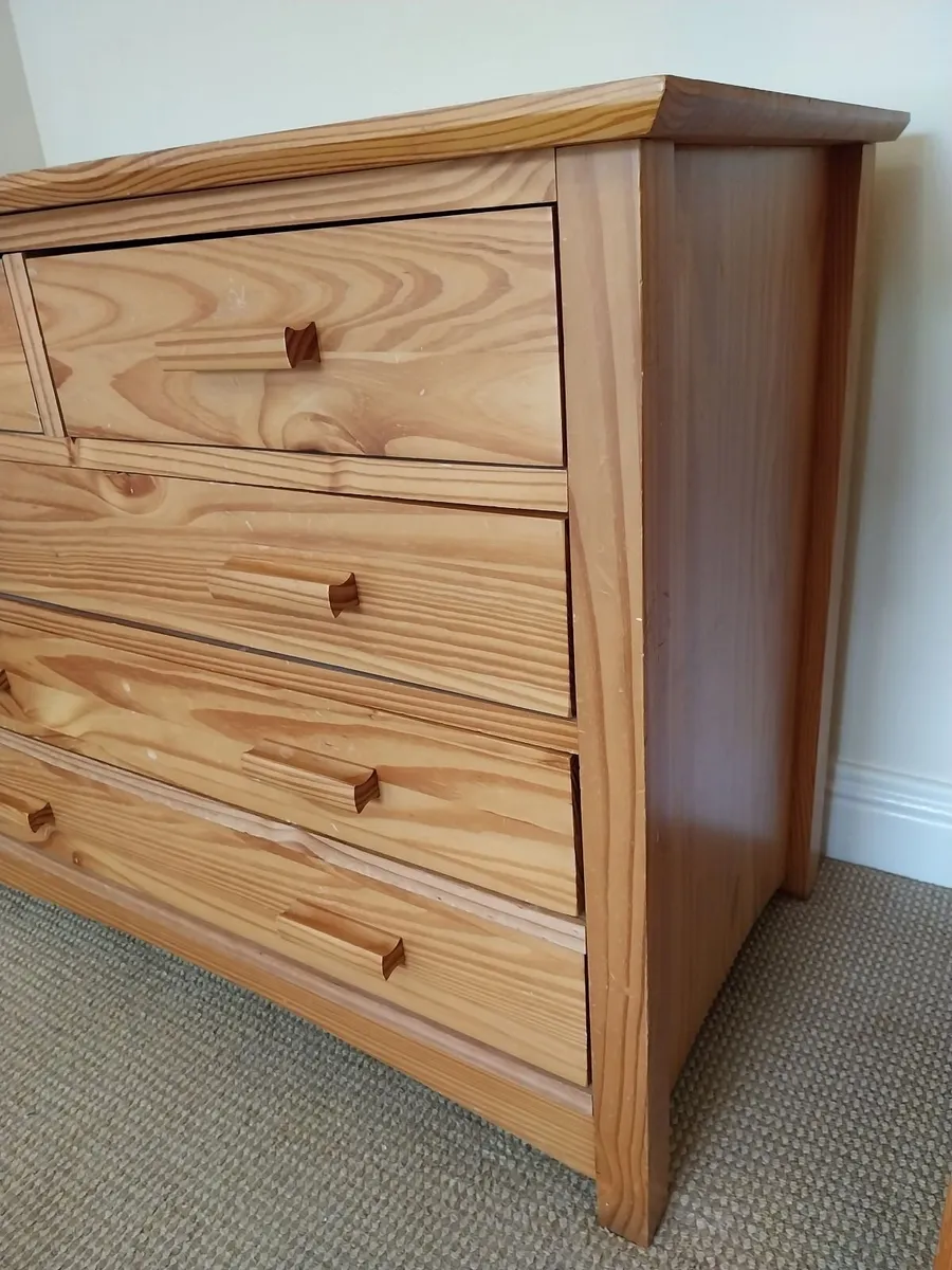 Solid Wood Chest of Drawers & Wardrobe - Image 4