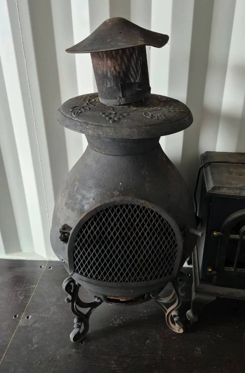 GARDECO TOIEDO CAST IRON CHIMENEA  IN BLACK. MATER - Image 1