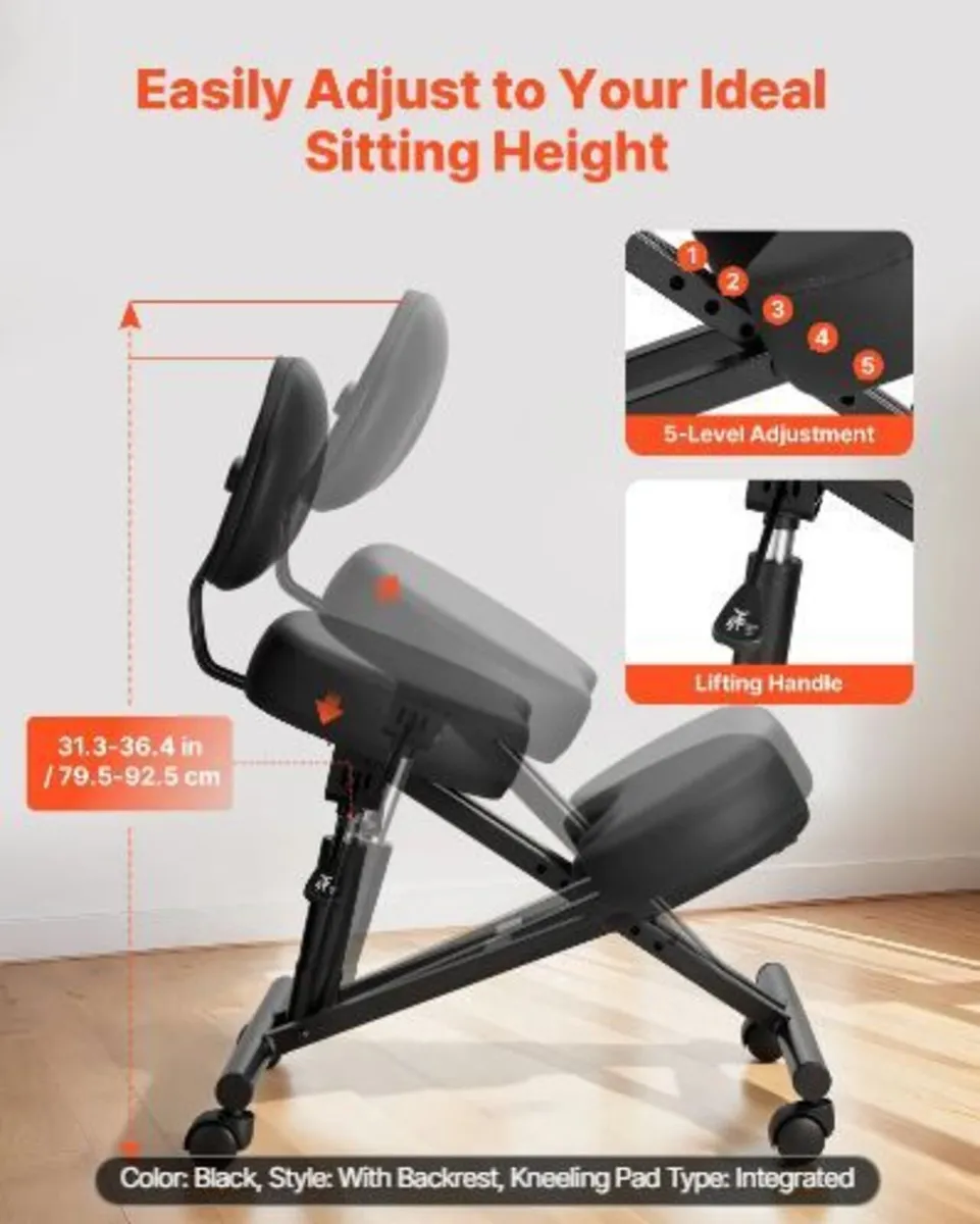 Ergonomic Kneeling Chair with Backrest - Image 2