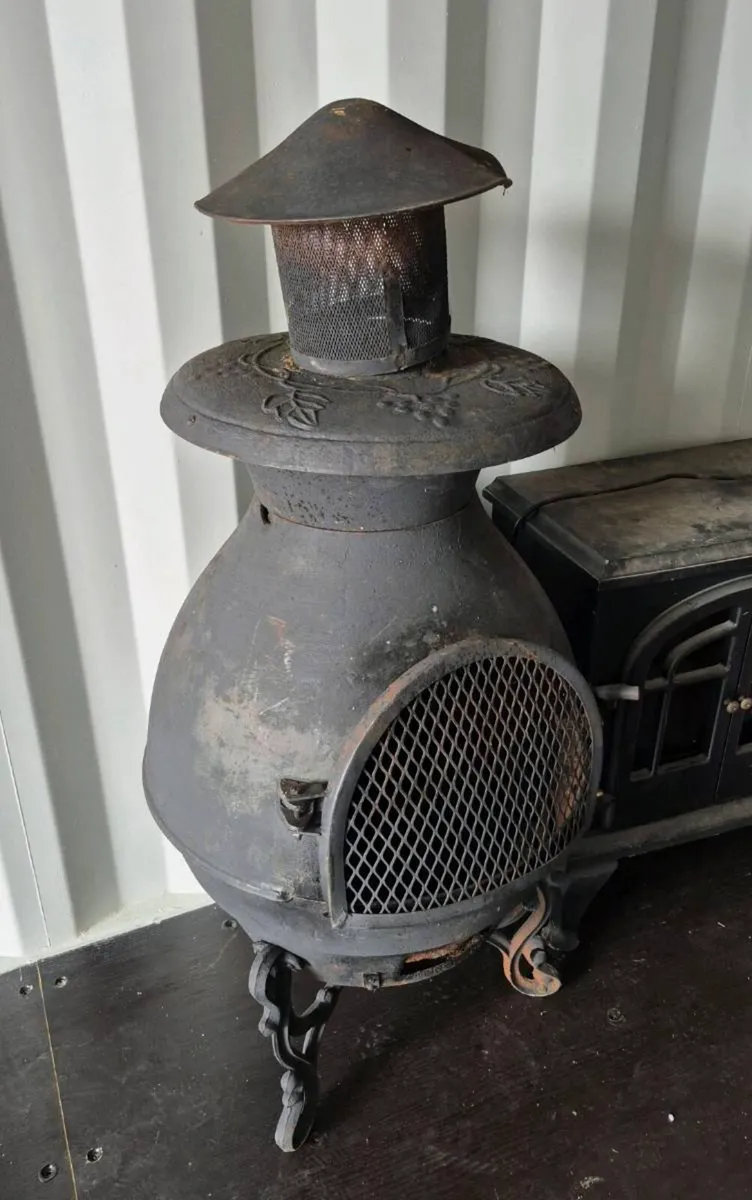 GARDECO TOIEDO CAST IRON CHIMENEA  IN BLACK. MATER - Image 1
