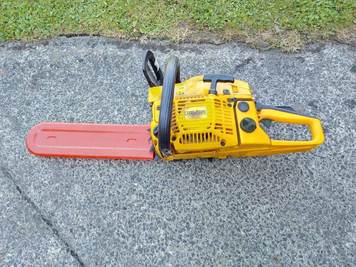 Landxcape Petrol Chainsaw with Cover - Image 1