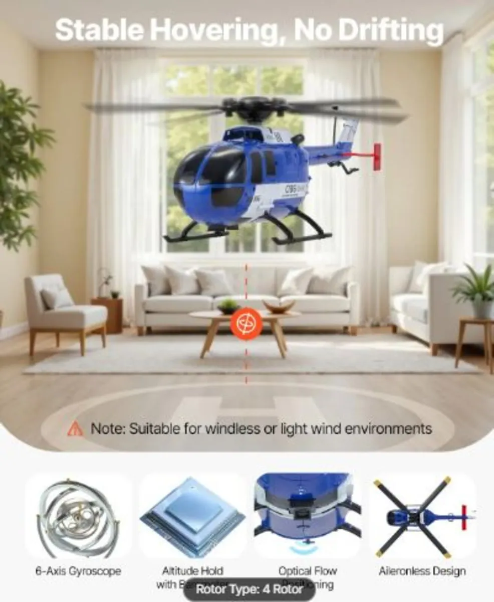 RC Helicopter, 2.4GHz 4-Propeller Remote Control - Image 2