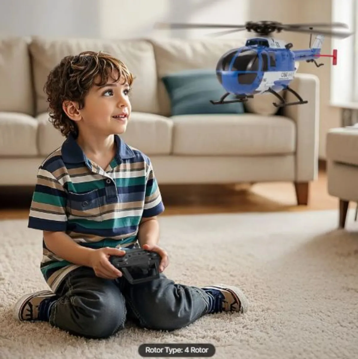 RC Helicopter, 2.4GHz 4-Propeller Remote Control - Image 4