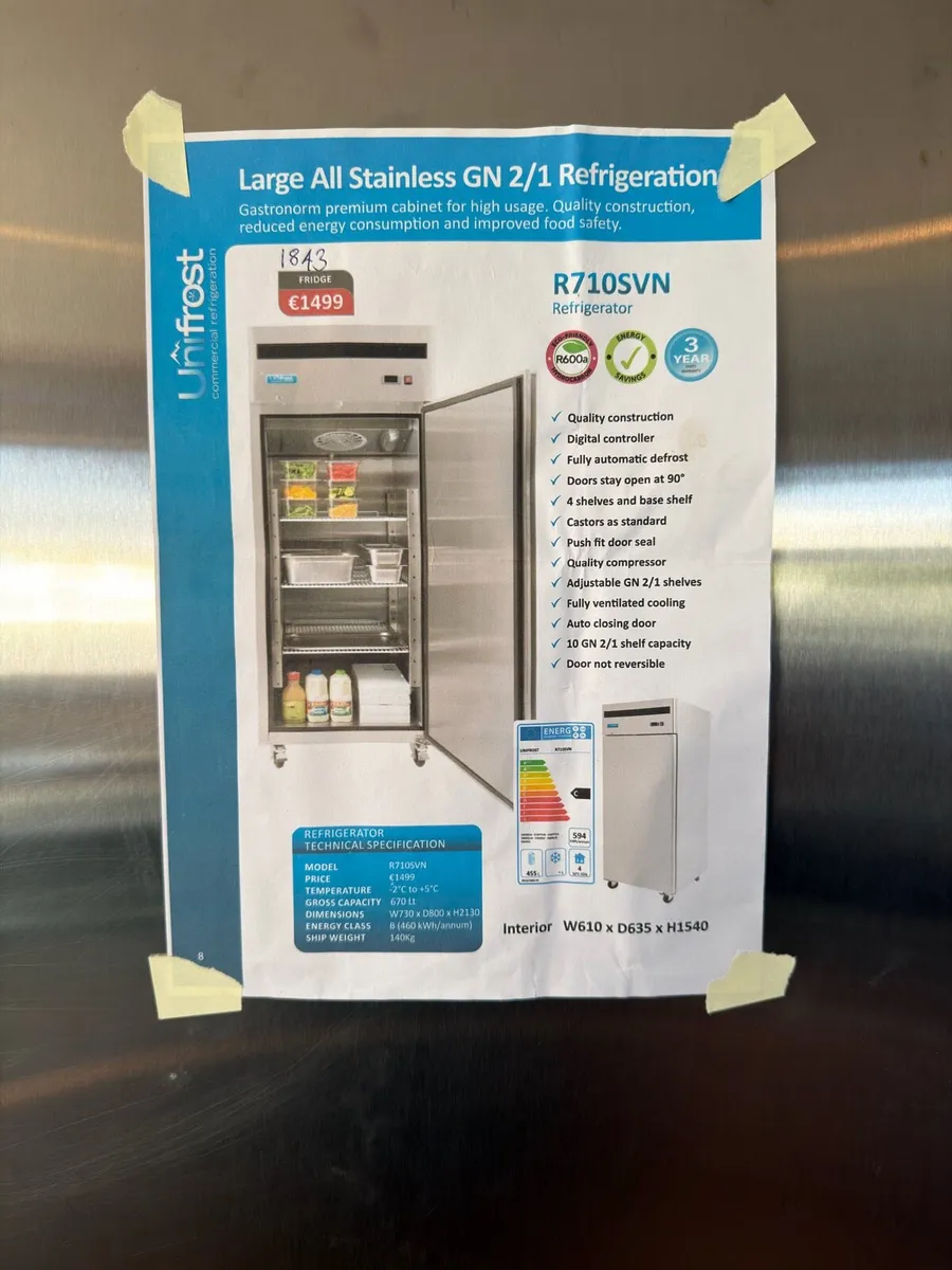 Unifrost stainless steel fridge - Image 3
