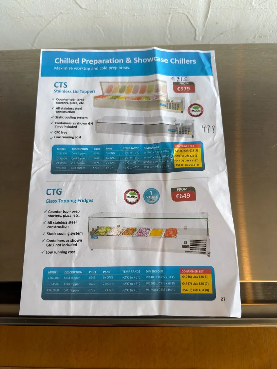 Chilled preparation & showcase stainless steel - Image 2