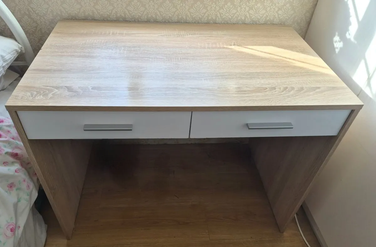 Office Furniture (Desk + Leather Chair) - Image 2