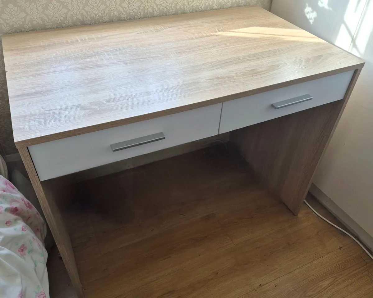 Office Furniture (Desk + Leather Chair) - Image 1