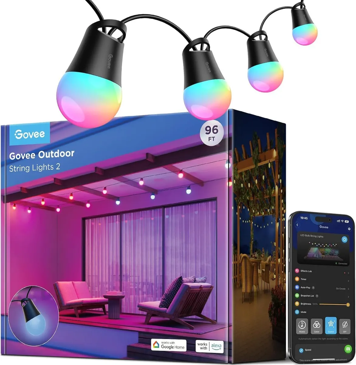 Outdoor Smart String Lights2 30m Dimmable Rgbicw - Image 1