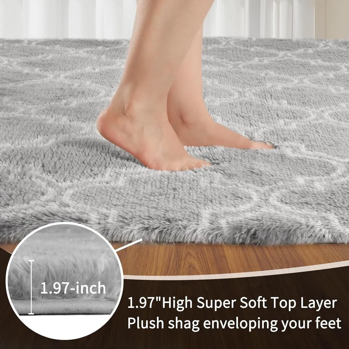 Large Rugs Living Room Shaggy for Bedroom - Image 2