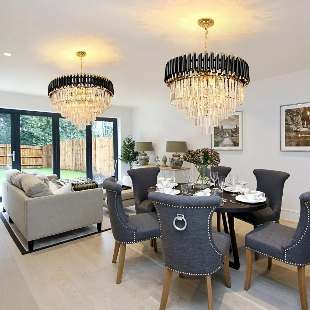 Crystal Chandelier Pendant Light Small Modern - Image 3