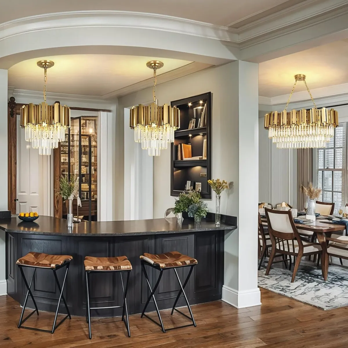 Modern Crystal Chandelier Pendant Light Fixtures - Image 3