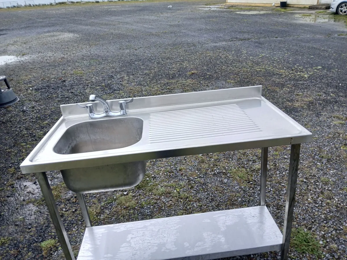 Stainless steel cabbinet sink unit complete - Image 3