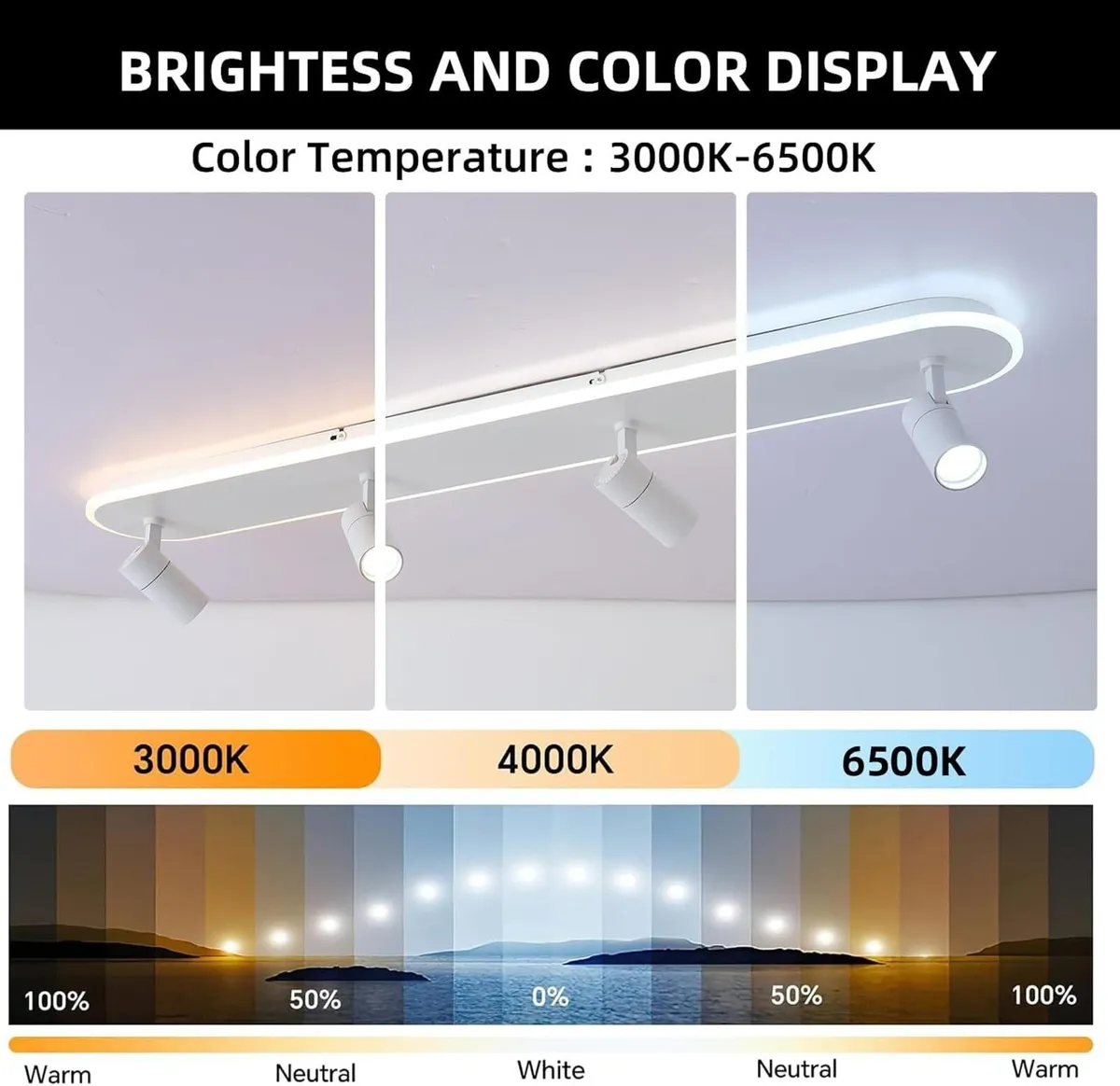 Modern Kitchen Lights Ceiling 123CM Flush LED - Image 3