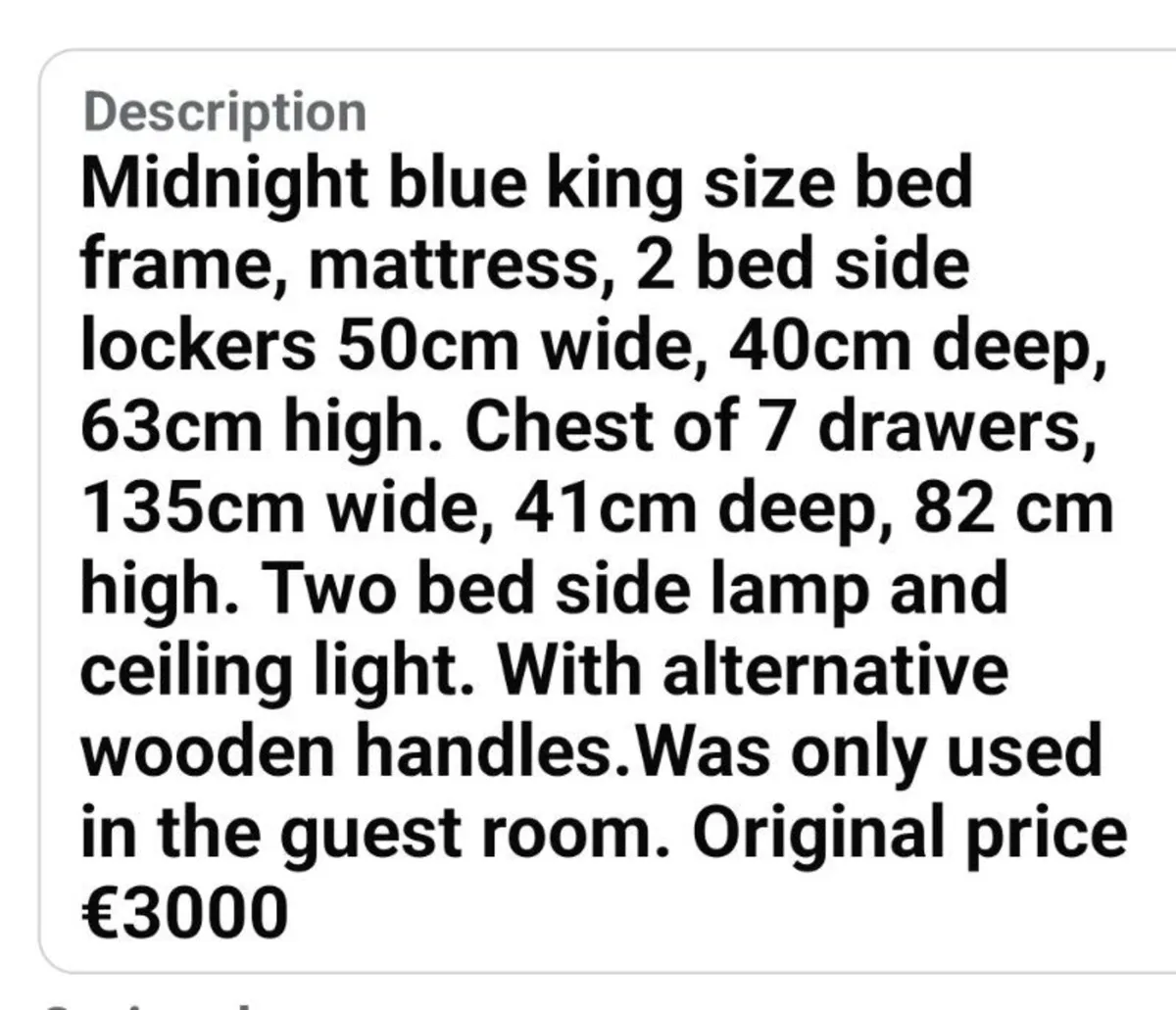 King size Bed set - Image 3