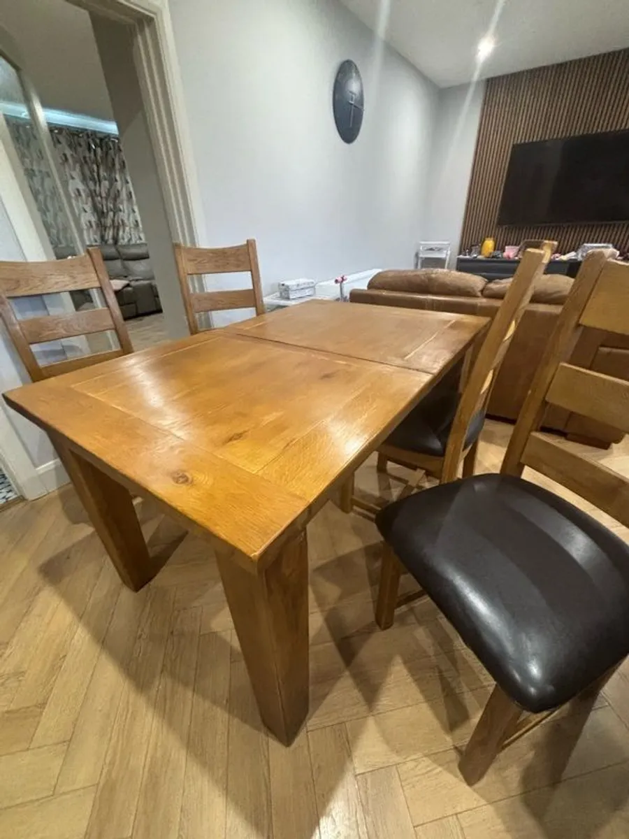 Dining table & 4 chairs - Image 4
