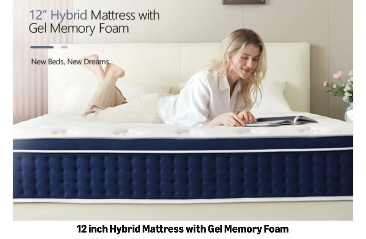 Double Mattresses 31cm, 12.2 Inch Innerspring Hybr - Image 4
