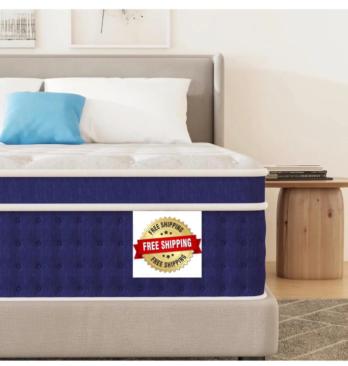 Double Mattresses 31cm, 12.2 Inch Innerspring Hybr - Image 1