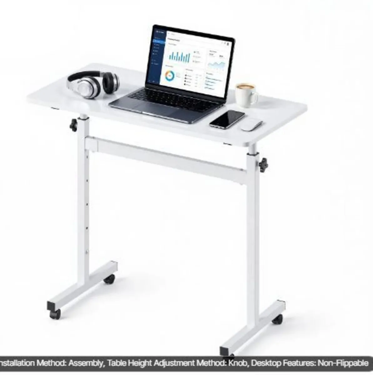 Standing Desk, Adjustable Height Mobile Stand Up - Image 4