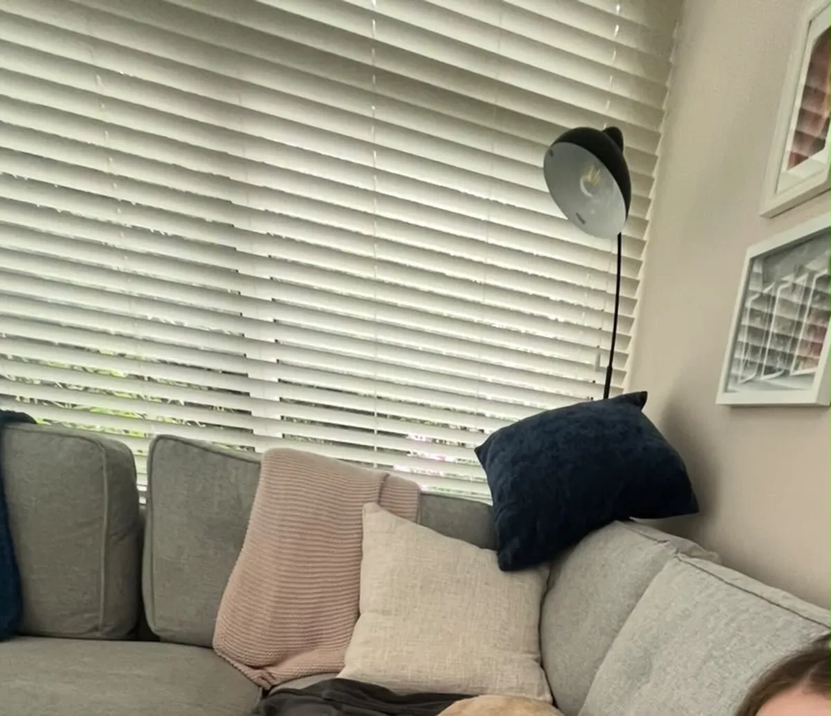 Navy Roller Blind and Venetian Blinds - Image 2