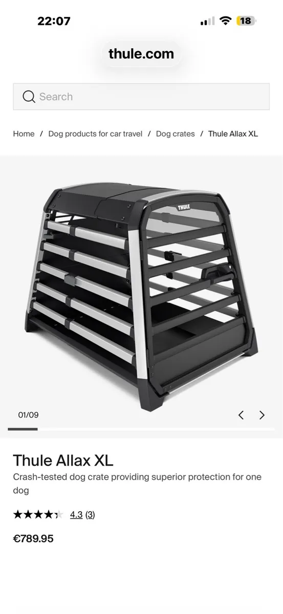 Thule dog transport cage top quality - Image 1