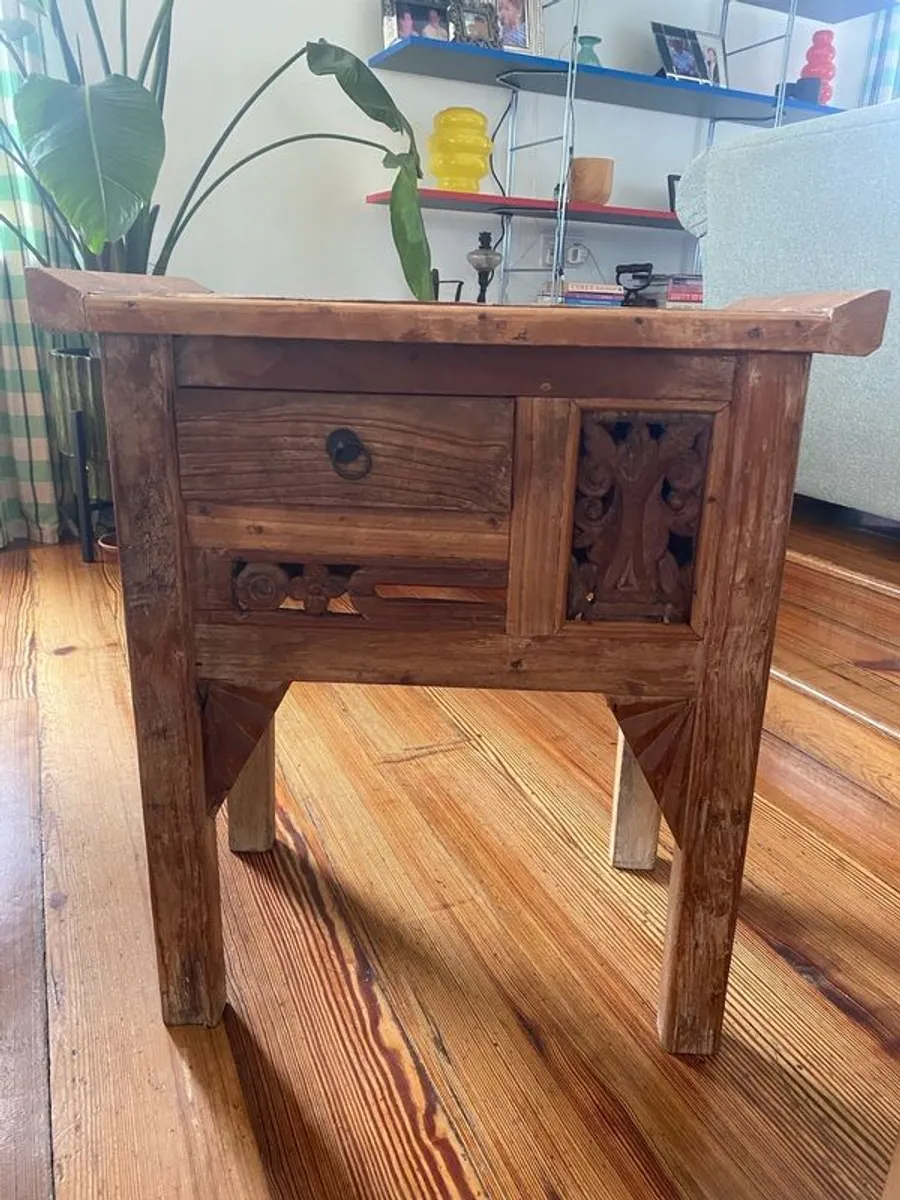 Pair of Imported Solid Wood Side Tables /Lockers - Image 3
