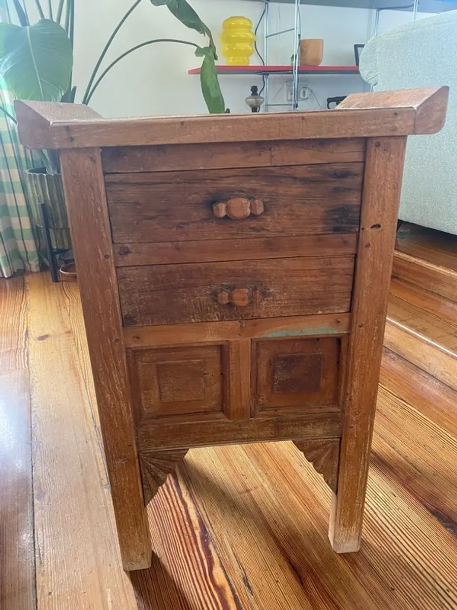 Pair of Imported Solid Wood Side Tables /Lockers - Image 4