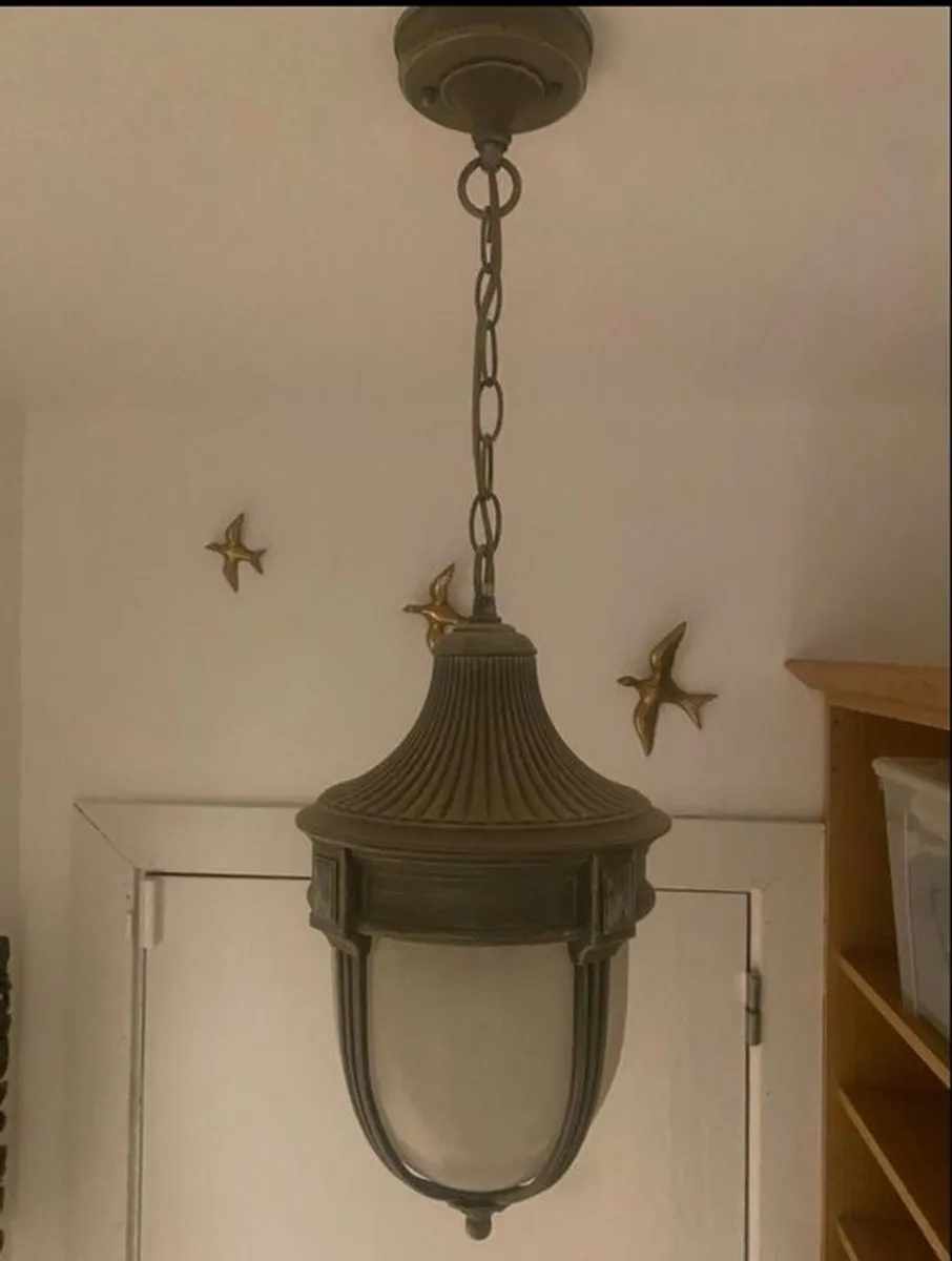 hanging ceiling light (lantern style) - Image 1