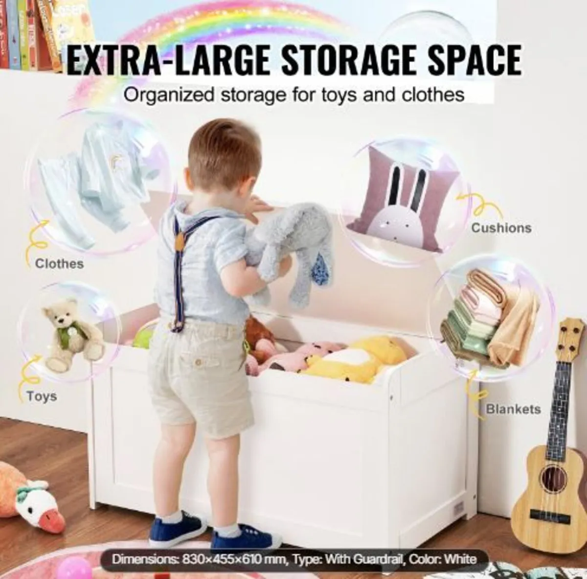 Wooden Toy Chest for Kids - Image 4