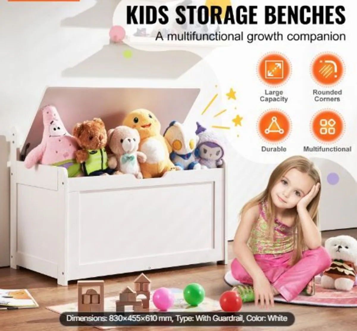 Wooden Toy Chest for Kids - Image 2