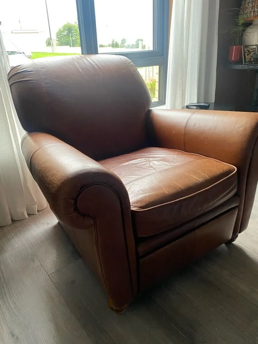 M&S Leather Reclining armchair - Image 1