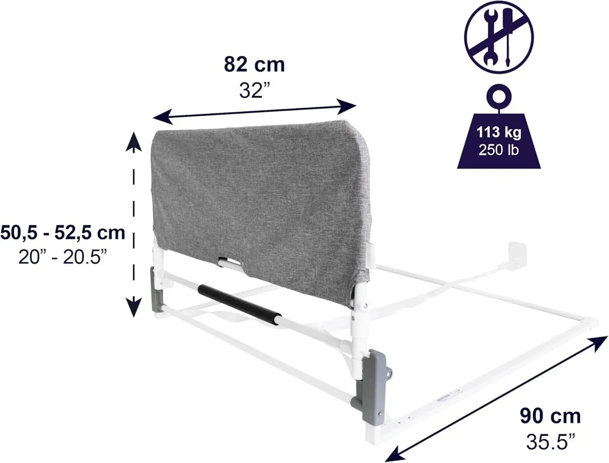 Bed Rail for Elderly Adults Foldable Safety Guard - Image 3