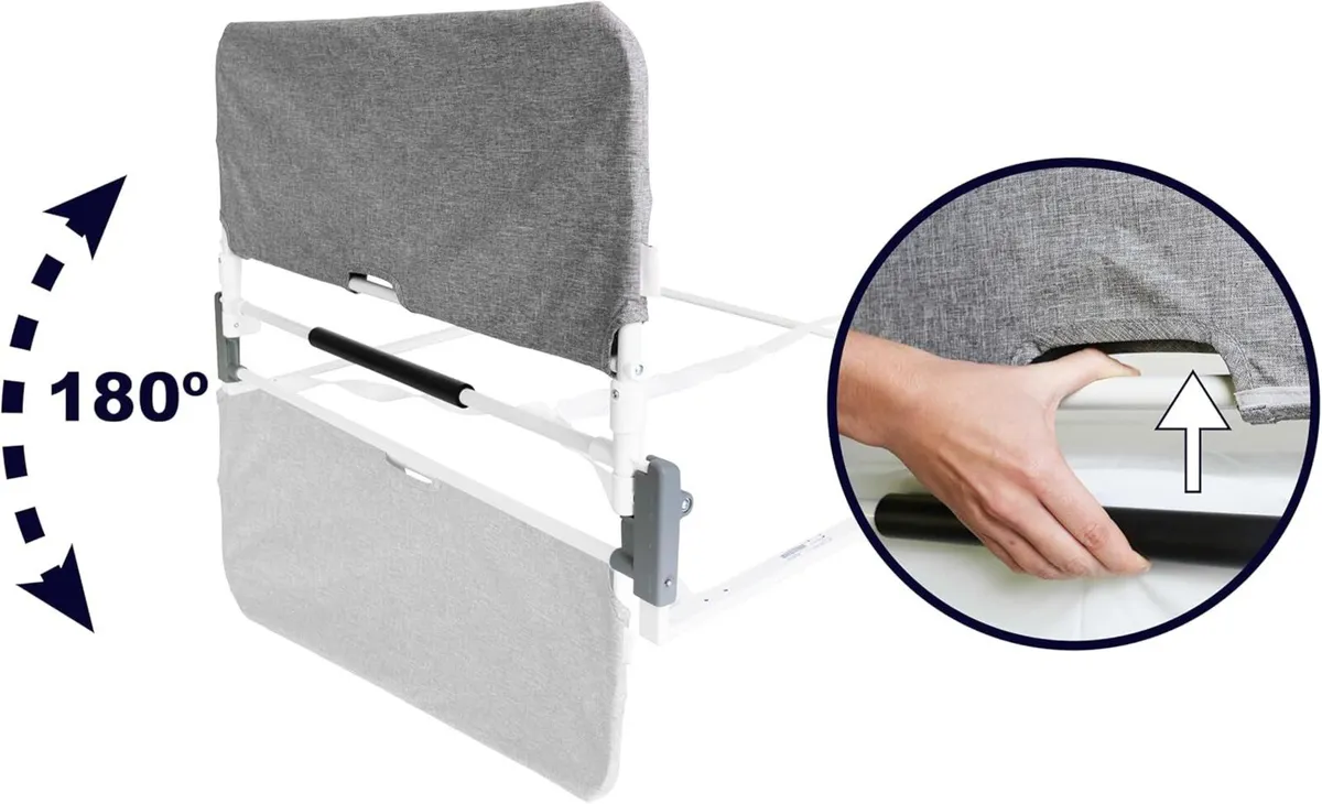 Bed Rail for Elderly Adults Foldable Safety Guard - Image 2