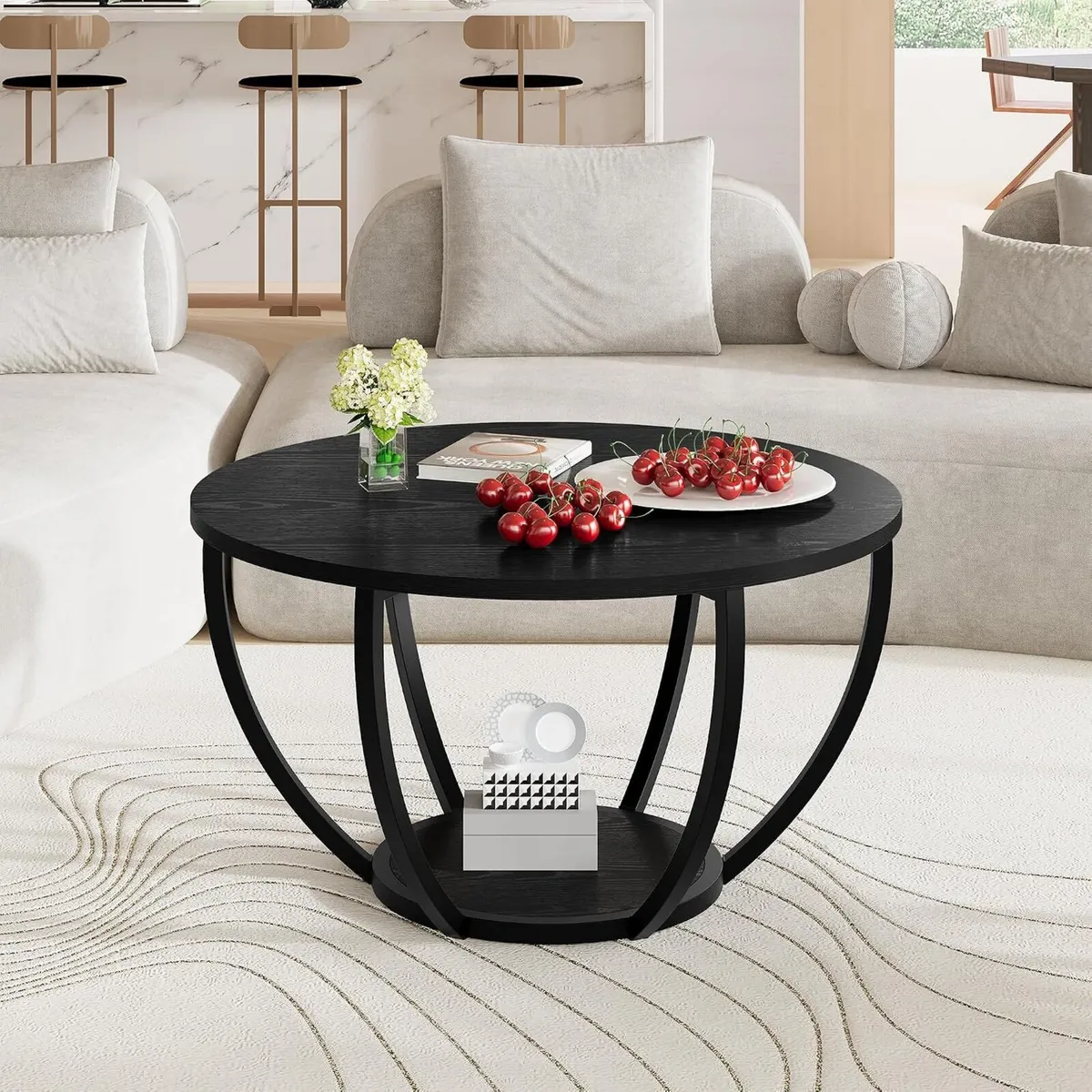 Round Coffee Table Living Room - Image 3